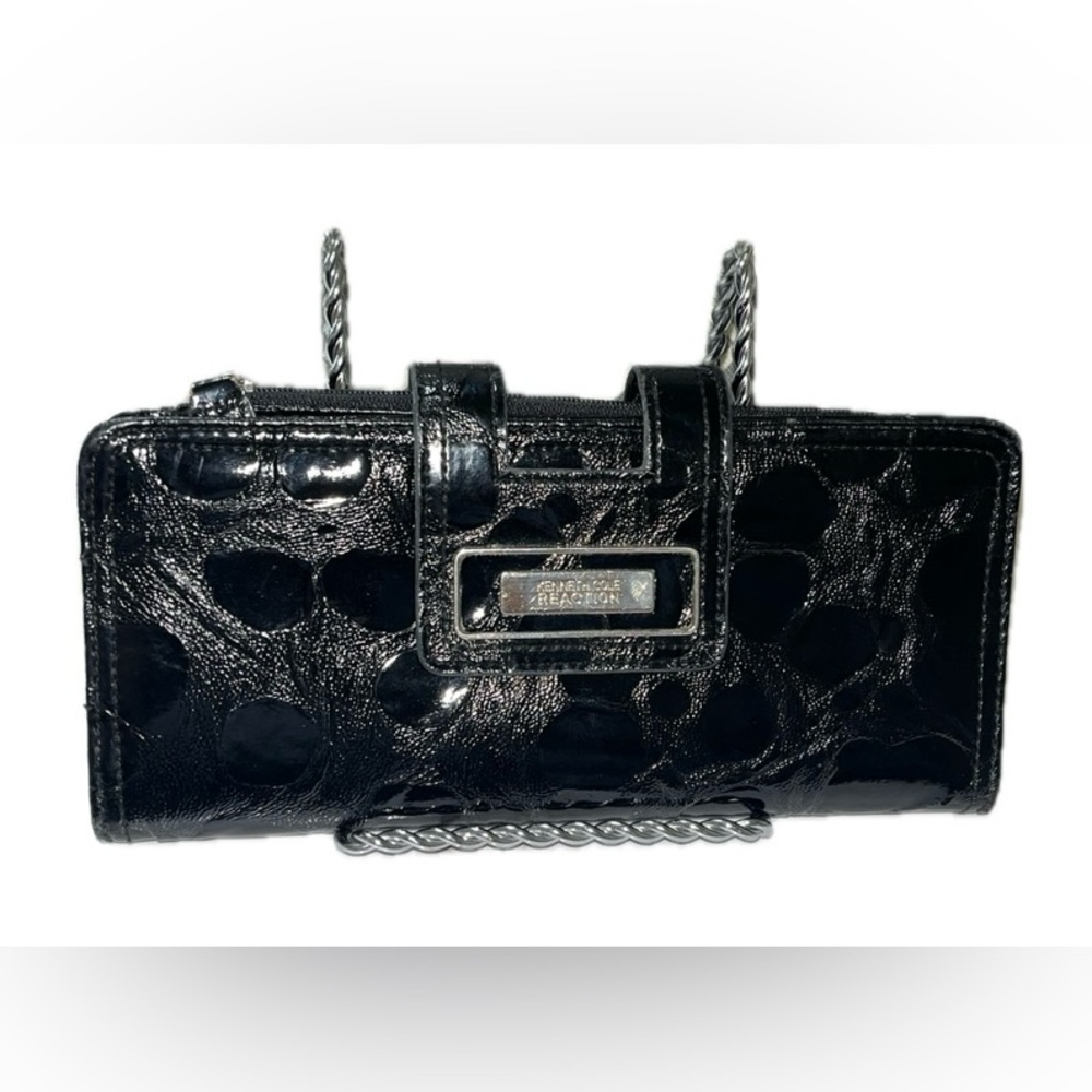 Kenneth Cole Reaction Patent Leather Wallet, Black